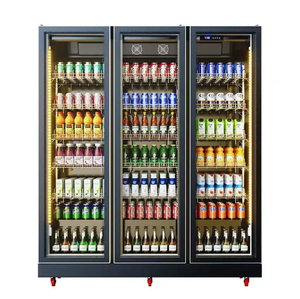 commercial glass door refrigerator