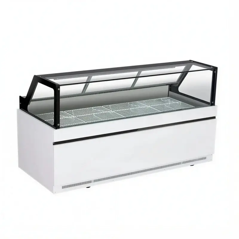 Curved Glass Display Freezer