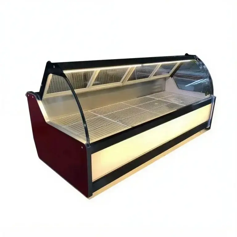Curved Glass Display Freezer