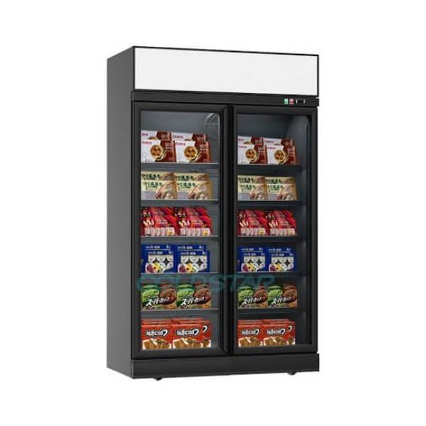 upright display freezer