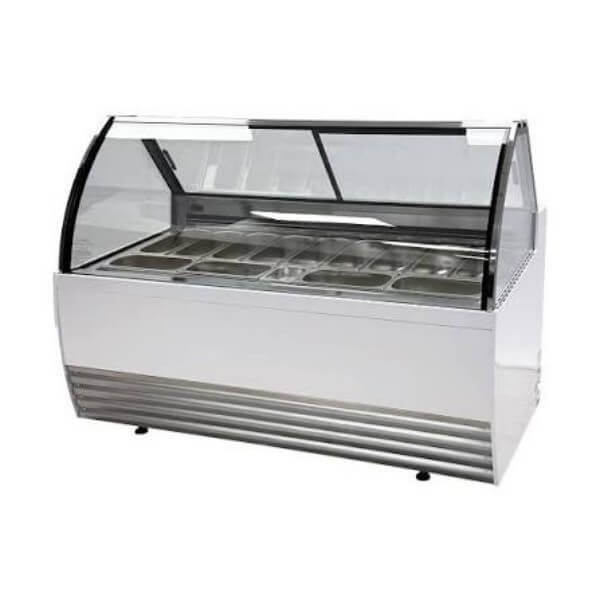 Glass Top Island Freezer