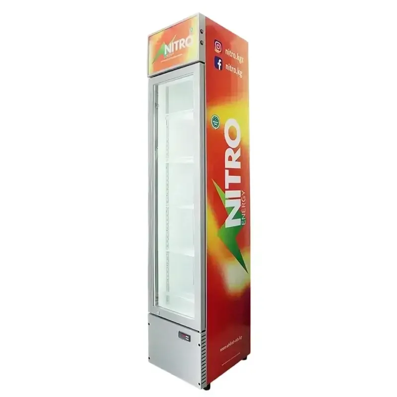 single door glass refrigerator