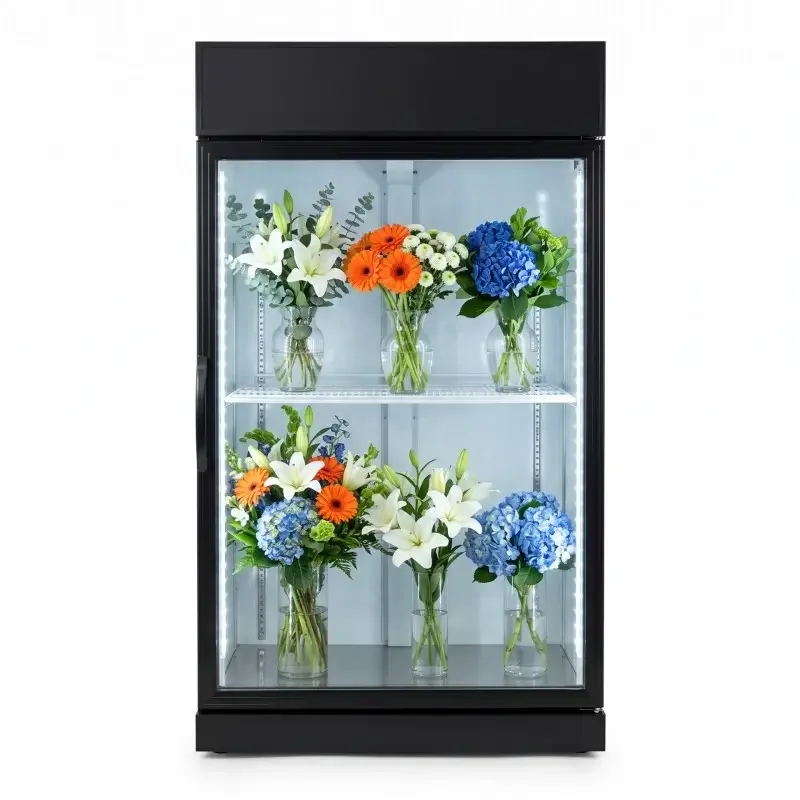 single door flower refrigerator