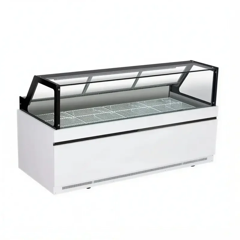 Curved Glass Display Freezer