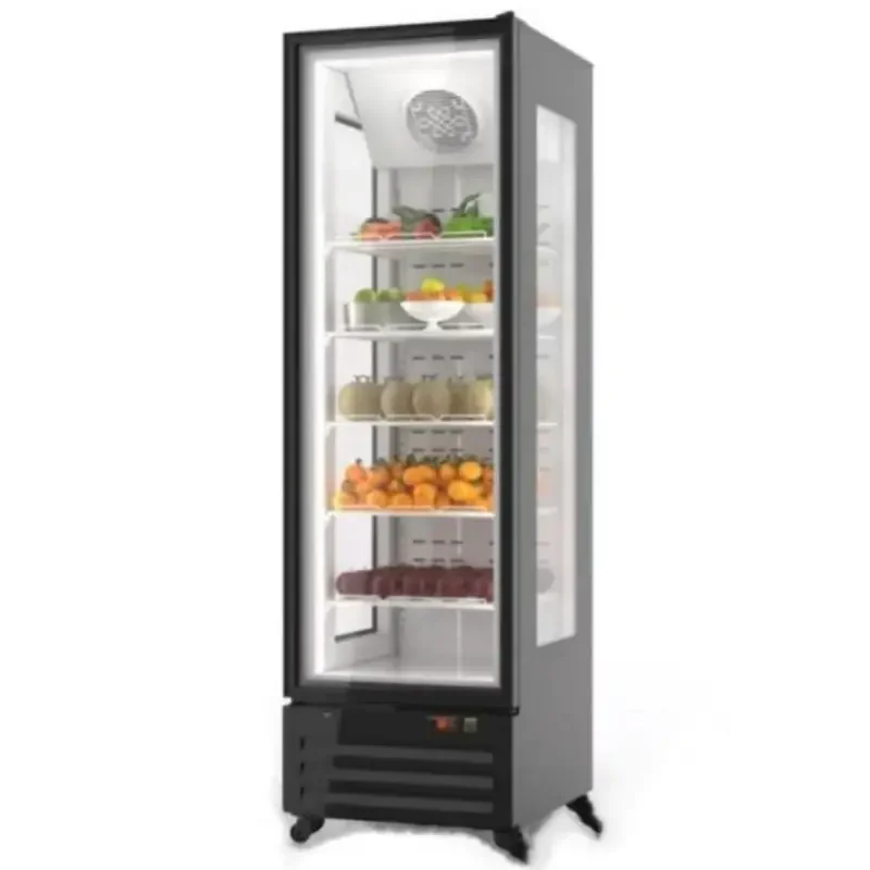 Three Sides Glass Single Door refrigerator